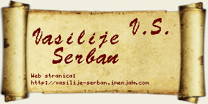 Vasilije Šerban vizit kartica